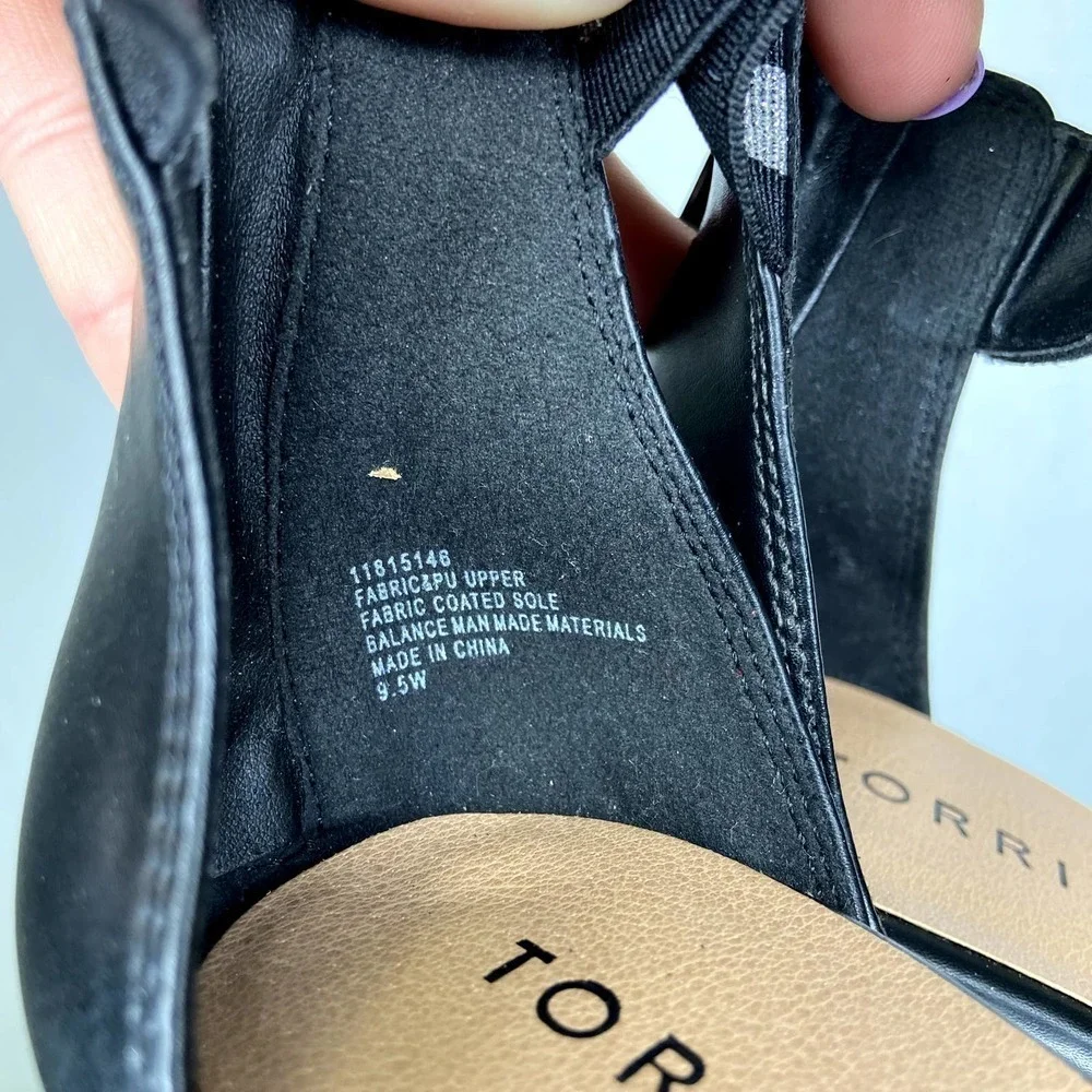 Torrid | Strappy Black High Heel Shoes Sparkley 9.5W‎